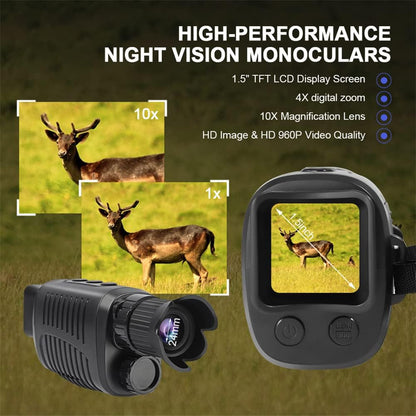 FYY NV4100 Monocular Night Vision TFT LCD screen for 100% darkness