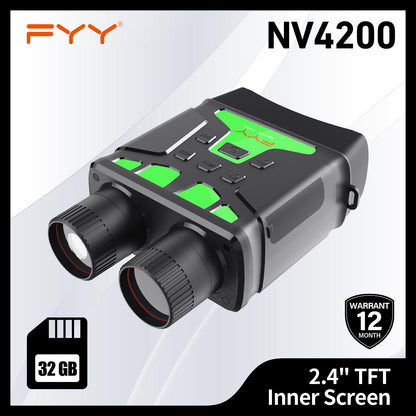 FYY NV4200 Night Vision Infrared Binoculars Rechargeable Battery